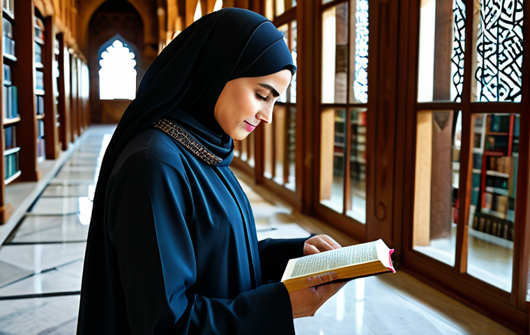 문화콘텐츠 기획을 위한 데이터 분석 방법 - **Image Prompt:** "A professional female cultural anthropologist in a modest, tailored abaya, studyi...